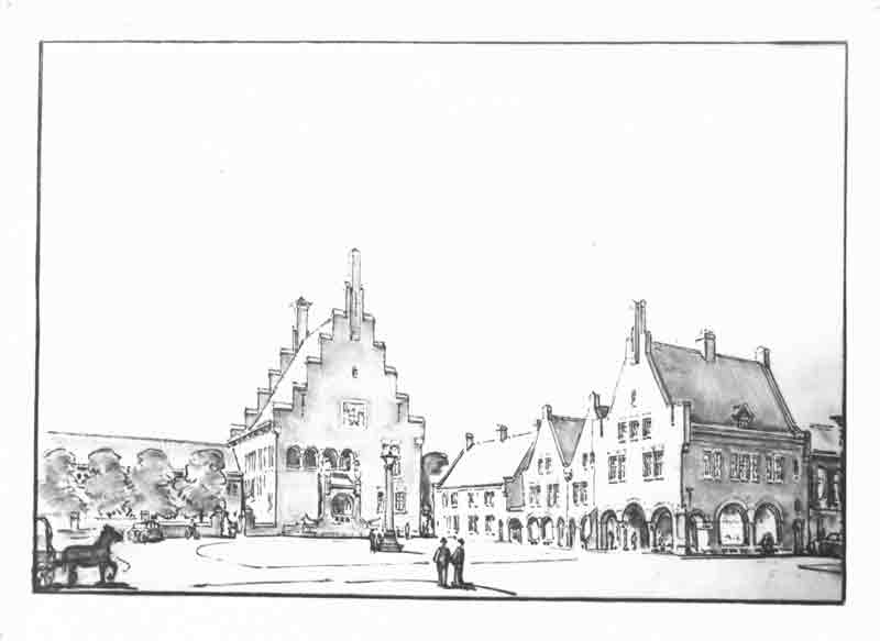 Bestand:40917 Tekening Kropholler Raadhuisplein.jpg